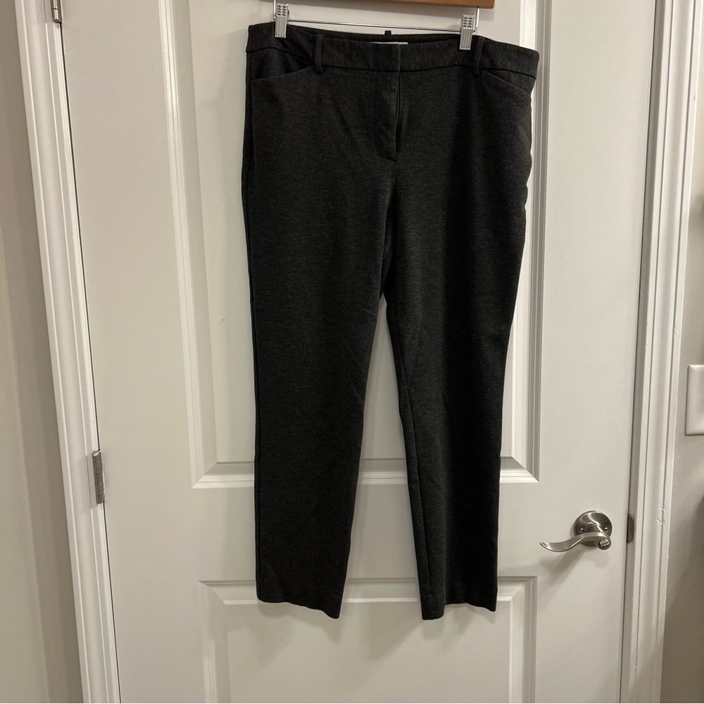 Liz Claiborne Emma Size 12 Gray Dress Pants Ankle Office Wear Casual